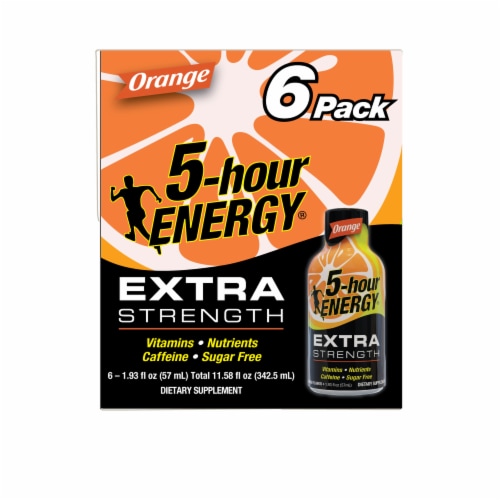 5-Hour® Extra Strength Orange Energy Drink Shot Multipack Bottles Perspective: left