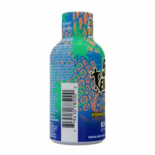 5-Hour® Extra Strength Tropical Burst Energy Drink Shot Bottle Perspective: left