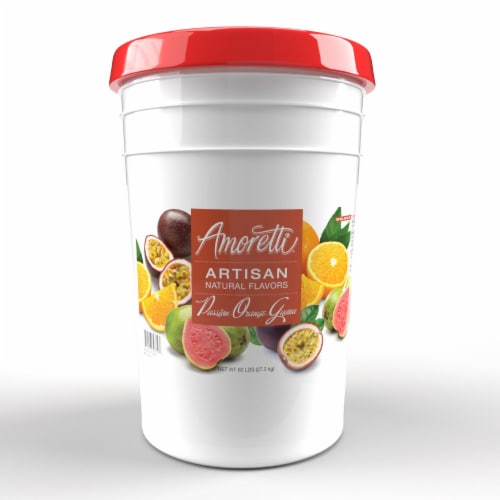 Amoretti Natural Passion-Orange-Guava Artisan Flavor Paste - 2.2 lbs Perspective: left