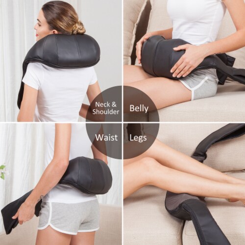 Cordless Neck and Back Massager - Shiatsu Neck and Shoulder Massager with Heat - 632NC Perspective: left
