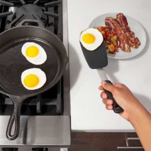 OXO Good Grips Small Silicone Flexible Turner - Black Perspective: left