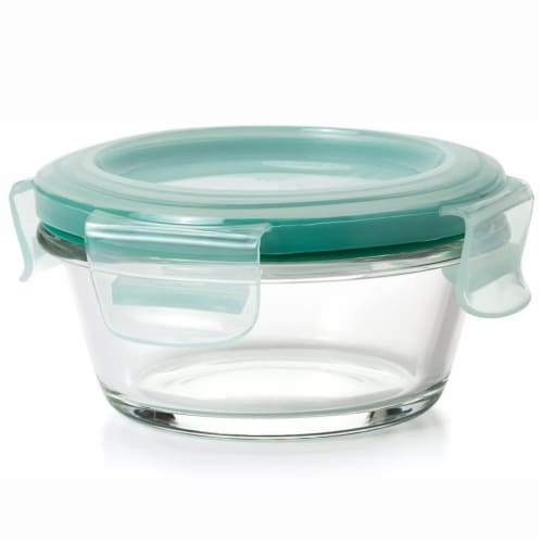 OXO Good Grips 16 Piece Glass Food Storage Round Square Container Set with Lids Perspective: left