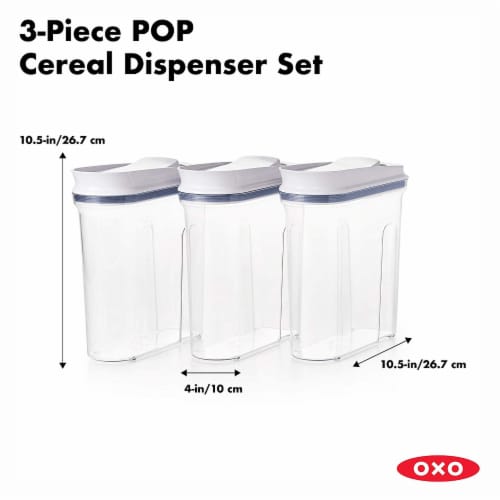 OXO Good Grips POP Cereal Dispenser - Clear/White Perspective: left