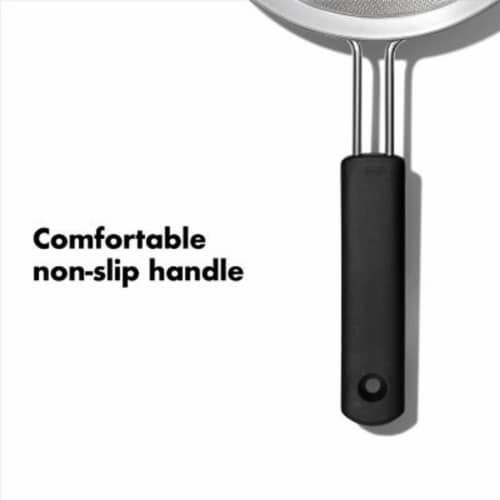 OXO Good Grips Silver Double Rod Strainer Perspective: left