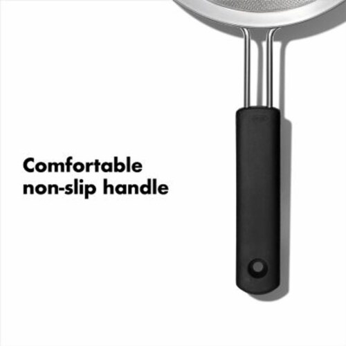 OXO Good Grips Silver Double Rod Strainer Perspective: left