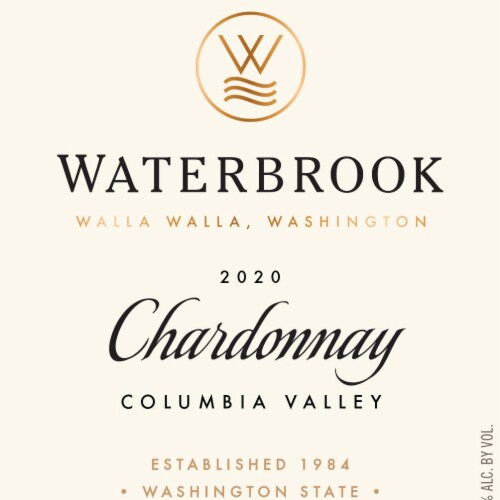 Waterbrook Chardonnay Washington White Wine Perspective: left