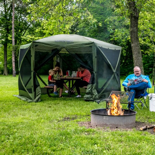 CLAM Quick Set Escape 11.5 x 11.5 Foot Portable Outdoor Canopy Shelter Green 1 Piece Mariano s