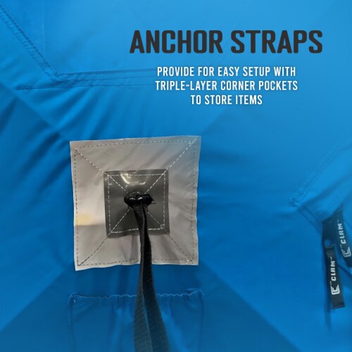 CLAM Portable 6 x 12 Ft C 720 Pop Up Ice Fishing Thermal Hub Shelter Tent 1 Piece Harris Teeter