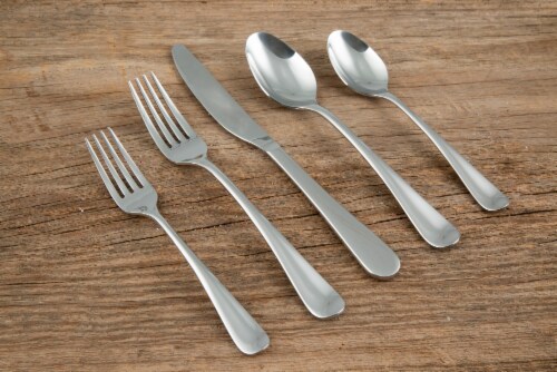 Cambridge Silversmiths Rhiannon Flatware Set - Satin Perspective: left