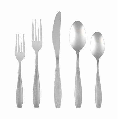 Cambridge Silversmiths Tyrus Flatware Set - Satin Mirror Perspective: left
