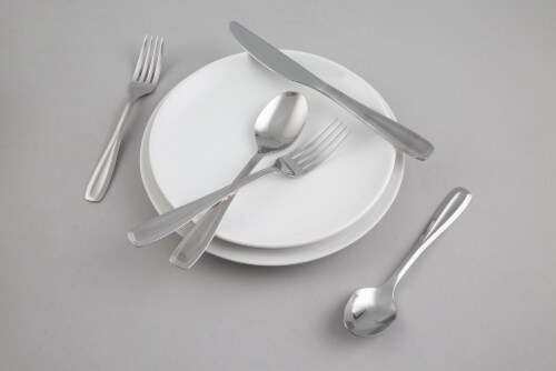 Cambridge Silversmiths Waylen Mirror Flatware Set Perspective: left