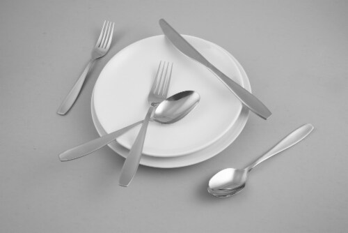 Cambridge Silversmiths Tyrus Flatware Set - Satin Mirror Perspective: left