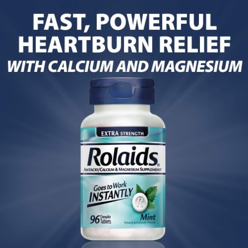 Rolaids Antacid Extra Strength Mint Chewable Tablets Perspective: left
