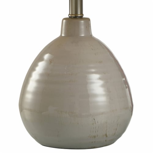 StyleCraft Cameron Ceramic Jug Table Lamp - Cream Perspective: left