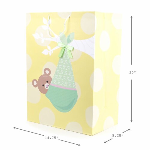 Mega Gift Bag (#91): Hallmark Bear in Blanket Perspective: left