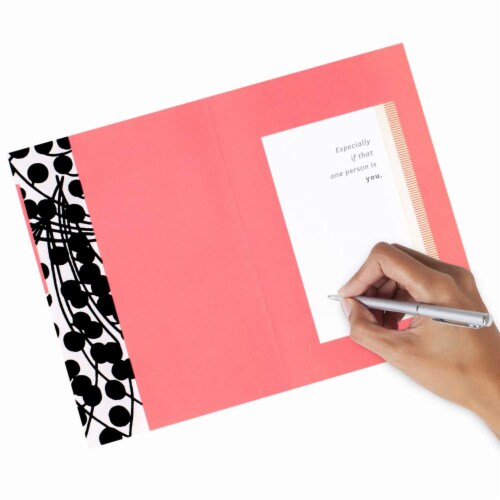 Hallmark Thank You Card (#28): Black and White Pattern Greeting Card Perspective: left