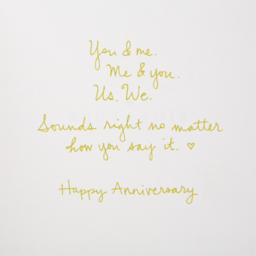 Anniversary Card #18: Hallmark Signature Wooden You & Me Card Perspective: left