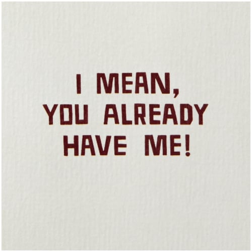 Valentine's Day Card #38: Hallmark Shoebox Funny Valentine's Day Card for Significant Other Perspective: left