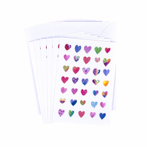 Valentine's Day Card #33: Hallmark All Occasion Greeting Cards Pack Hearts (6 Cards with Envelopes) Perspective: left