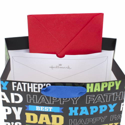 Father's Day Gift Bag #64: Hallmark Father's Day Medium Gift Bag with Tissue Paper (Dad Words) Perspective: left