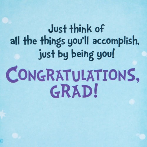 Hallmark Oh The Places You'll Go Dr. Seuss Graduation Card Perspective: left