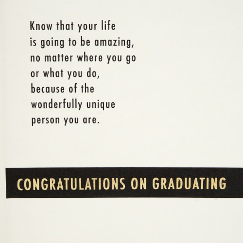 Graduation Card #45: Hallmark High School Graduation Card (Your Life Is Going to Be Amazing) Perspective: left