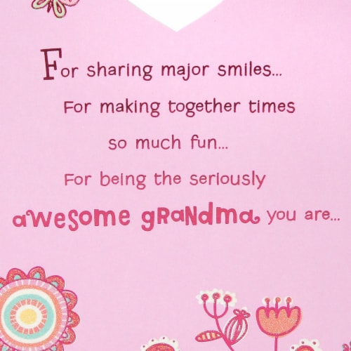 Mother's Day Card #26: Hallmark Mother's Day Card for Grandmother from Kids (Very Loved Sticker) Perspective: left