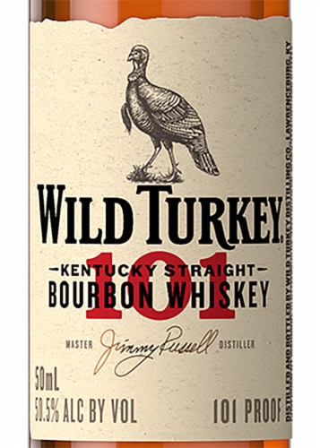 Wild Turkey 101 Kentucky Straight Bourbon Whiskey Perspective: left