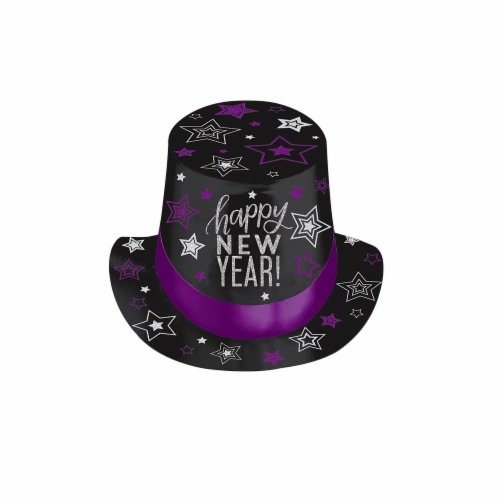 Ampro Happy New Year Stars Top Hat Perspective: left