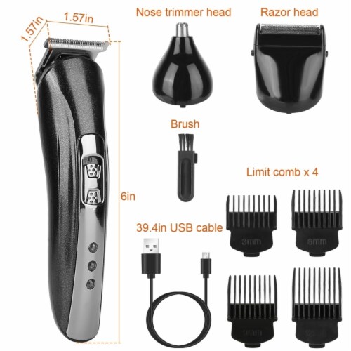 Men Barber Hair Clipper Rechargeable Electric Cutting Machine Beard Trimmer  Comb