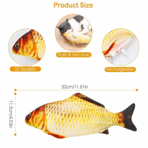 Realistic fish catnip deals toy