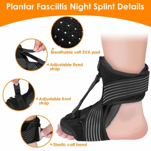 Plantar Fasciitis Night Splint Adjustable Foot Orthotic Brace Support  Achilles Tendonitis, 1 unit - Fry's Food Stores