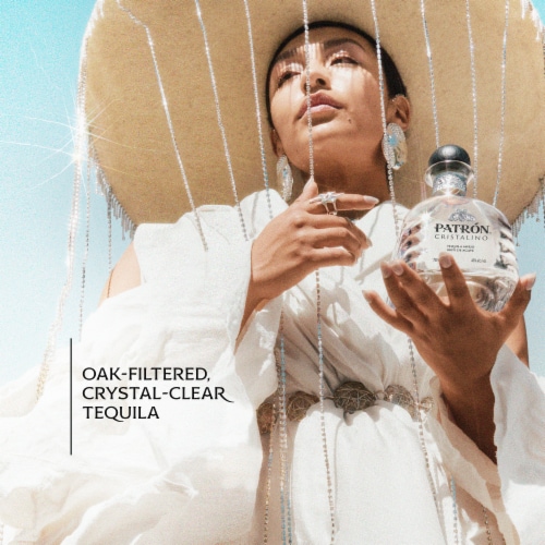 PATRÓN Cristalino tequila, 750 ml, one bottle Perspective: left
