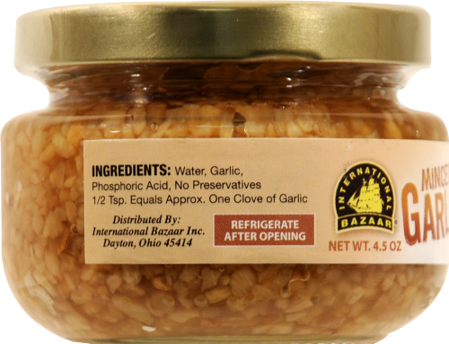 International Bazaar Minced Garlic Perspective: left