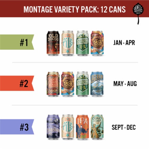 Odell Brewing Montage Variety Pack Perspective: left