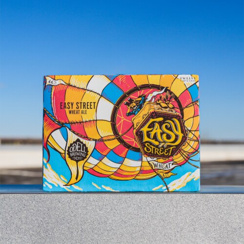Odell Brewing Easy Street Wheat Ale Craft Beer Perspective: left