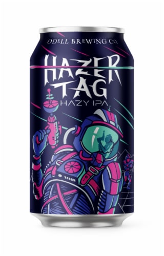 Odell Brewing Hazer Tag Hazy IPA Perspective: left