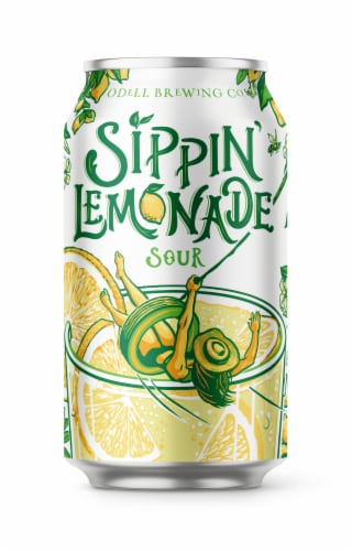 Odell Brewing Seasonal Sippin' Lemonade Craft Beer Perspective: left