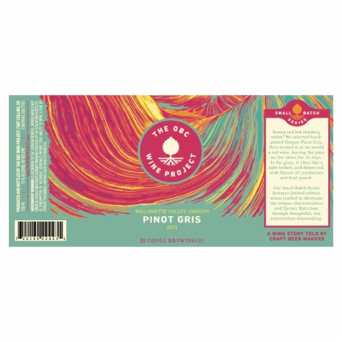 OBC Wine Project Skin Contact Pinot Gris White Wine Perspective: left