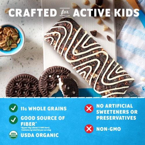 Zbar Bake Sale Collection Cookies 'N Crème Organic Soft-Baked Energy Snack Granola Bars Perspective: left