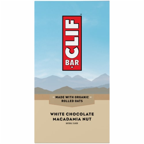 Clif Bar White Chocolate Macadamia Nut Energy Bars Perspective: left