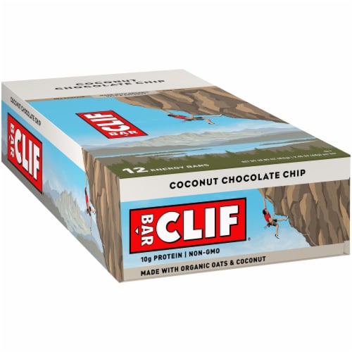Clif Bar Coconut Chocolate Chip Energy Bars Perspective: left