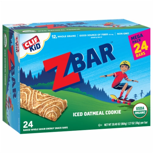 Zbar Iced Oatmeal Cookie Organic Snack Bars Perspective: left