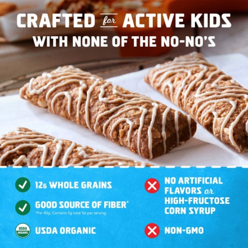 Clif Kid Zbar Iced Oatmeal Cookie Organic Snack Bars Perspective: left