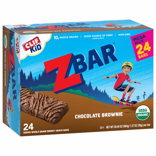 Zbar Chocolate Brownie Organic Snack Bars Perspective: left