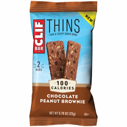CLIF® Thins Chocolate Peanut Brownie Thin & Crispy Snack Bars Perspective: left