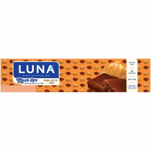 Luna® Mash-Ups™ Peanut Butter & Fudge Whole Nutrition Bars Perspective: left