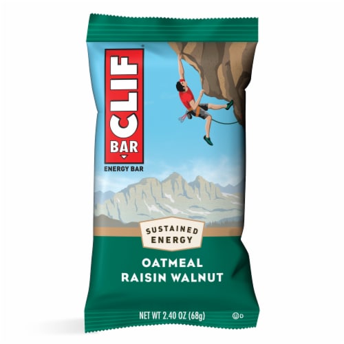 Clif Bar Oatmeal Raisin Walnut Energy Bars Perspective: left