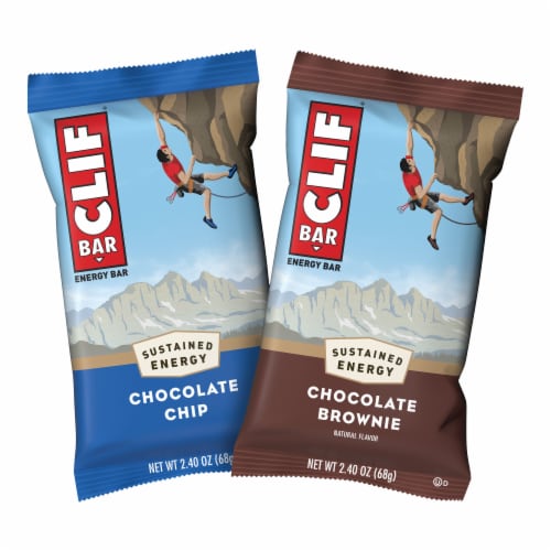 CLIF BAR® Chocolate Chip & Chocolate Brownie Energy Bars Perspective: left
