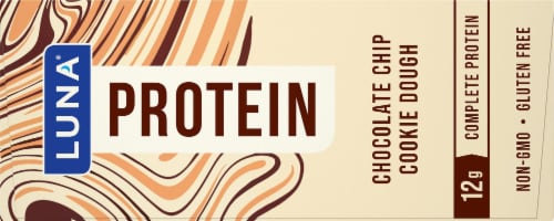 Luna® Protein Chocolate Chip Cookie Dough Gluten Free Nutrition Snack Bars Perspective: left